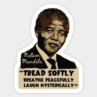 Nelson Mandela Portrait And Quote Sticker